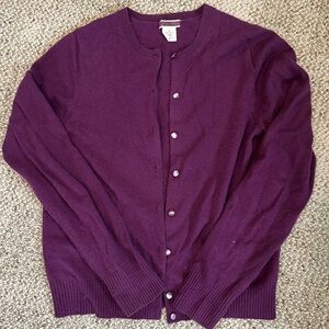 J crew cashmere purple plum